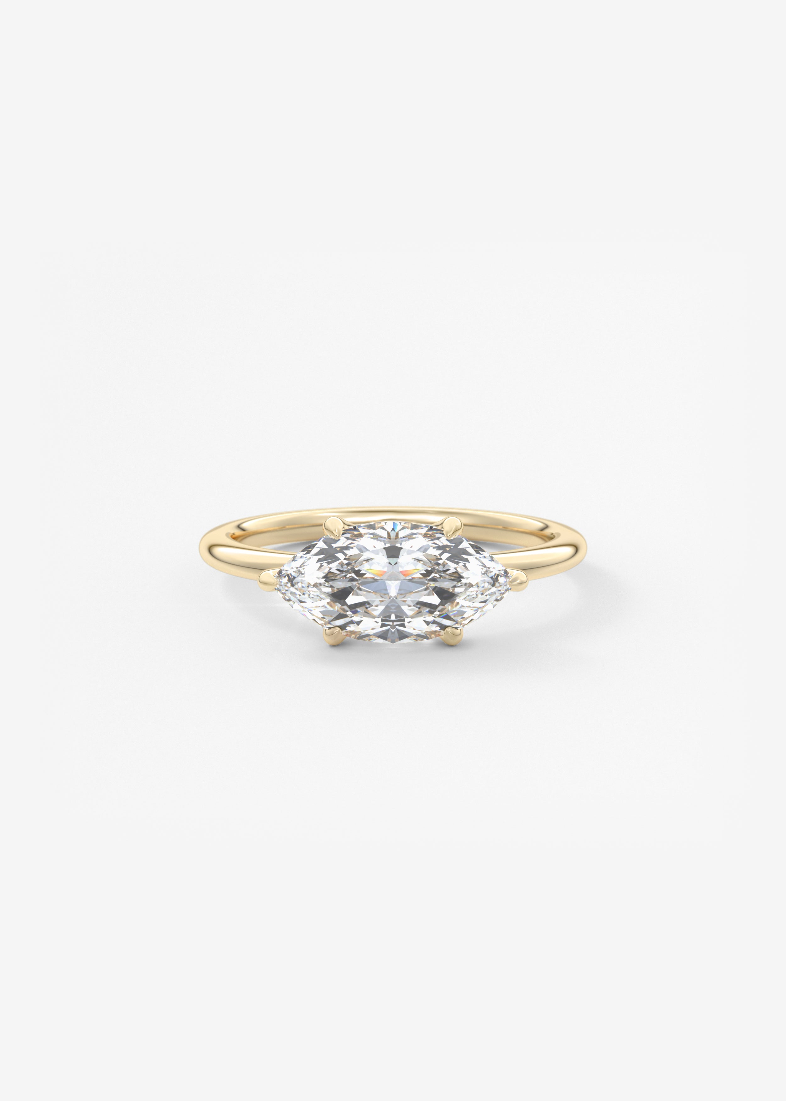 Oval Solitaire With Raised Basket Gallery Lab Grown Diamond Engagement Ring